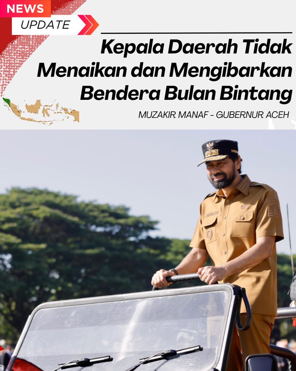 DiraSantosa's tweet photo. Bendera bulan bintang? No way! Kita dukung kesatuan dan kedamaian di Aceh. Ayo, jaga persatuan kita! 🇮🇩✨ https://t.co/u6s2azJr0X