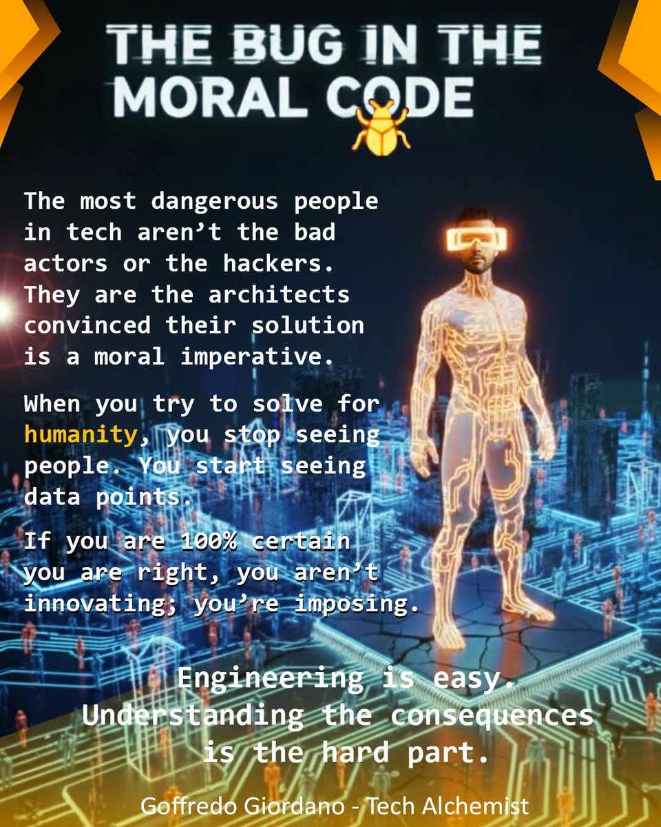 goffredogiordan's tweet image. 💥 How do you know if you’re doing "good" in a world that is impossibly complex?

#Tech #Humanity #Solutions #SystemsThinking #Engineering #ProductManagement #FutureOfWork #Innovation #Leadership #Ethics #GoffredoGiordano