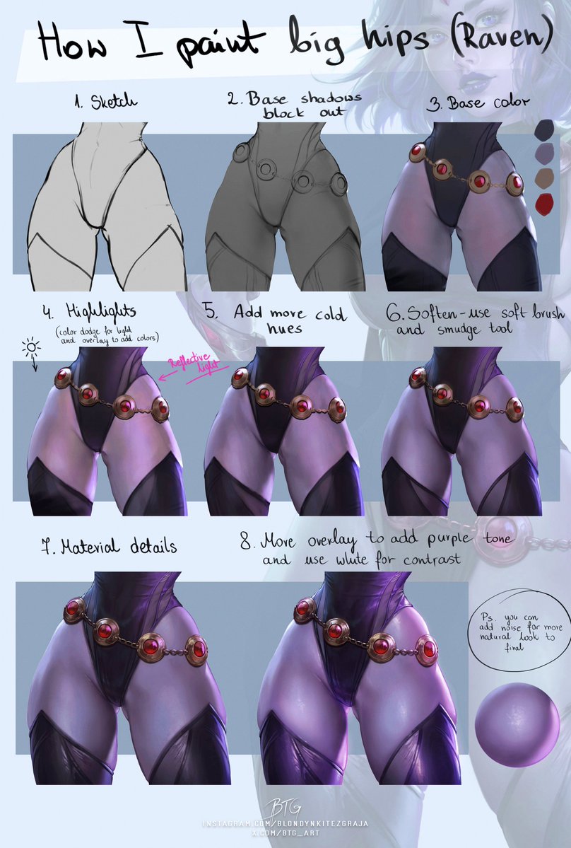 BTG_Art's tweet image. How to draw big hips tutorial