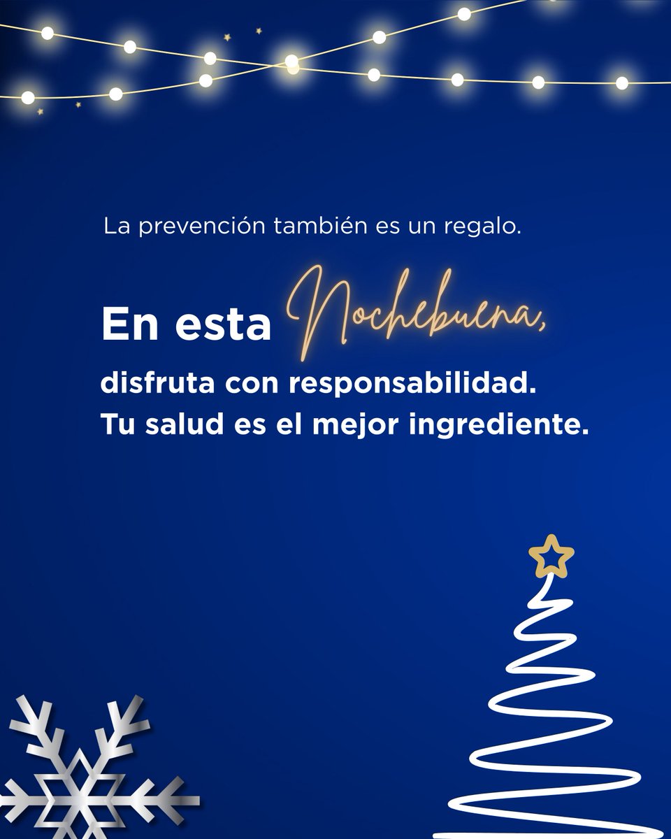 En esta Nochebuena, cuida tu salud y la de tu familia. Mantén los alimentos bien refrigerados, evita la contaminación cruzada y cocina todo a la temperatura adecuada.

La prevención también es un regalo.