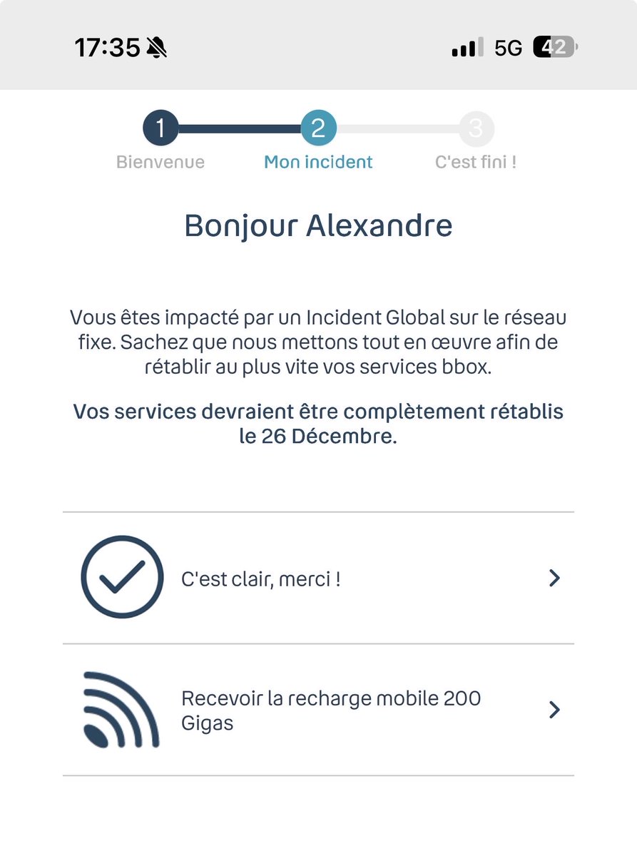 Donc pas d’Internet durant Noël ?!? 😳 Heu quoi <a href="/bouyguestelecom/">Bouygues Telecom</a> 🤬
