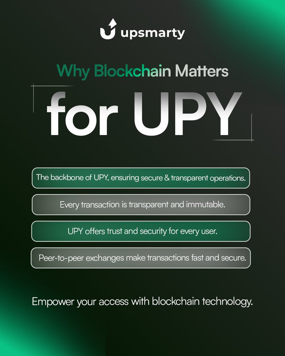 UpsmartyToken's tweet photo. Blockchain is the backbone of Upsmarty ($UPY), ensuring secure and transparent operations for every transaction.

🔐 Experience the trust and security of blockchain technology today!

#upsmarty #cryptosecurity #utilitytoken #digitalinnovation https://t.co/te33vQQ9tv