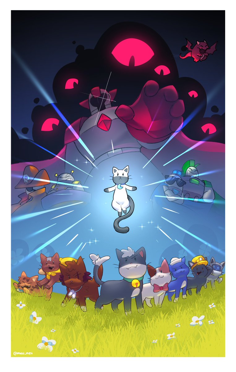 Meii_neii's tweet photo. El juego de los gatos chistosos 🐟
#SuperCatTales #Neutronized #Fanart https://t.co/6YnlEYNchk