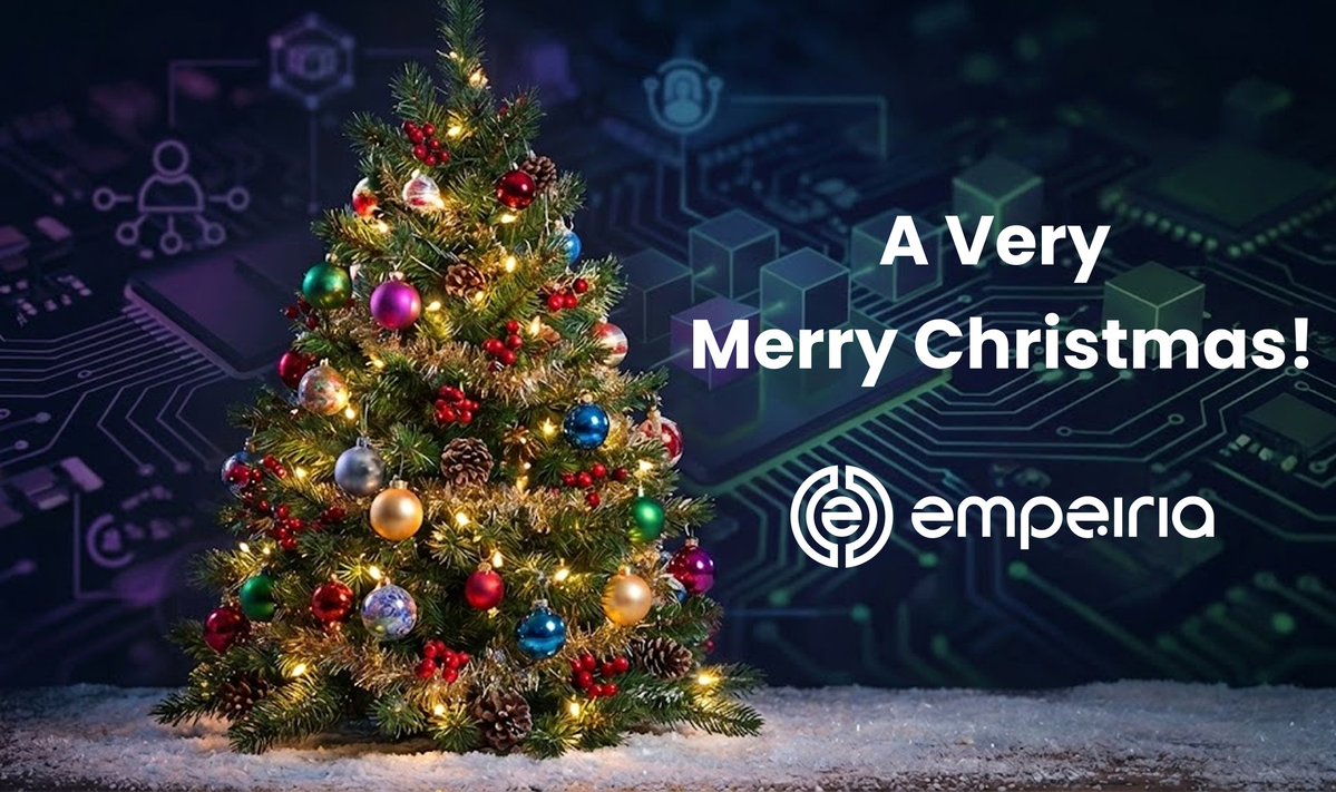 empe_io's tweet photo. Wishing our incredible community, partners, clients a very Merry Christmas! ✨️🎄
As we wrap up the 2025 defined by innovation, we are grateful for your trust and collaboration. May this festive season bring you peace and inspiration for the year ahead.
#Community #Empeiria #Tech