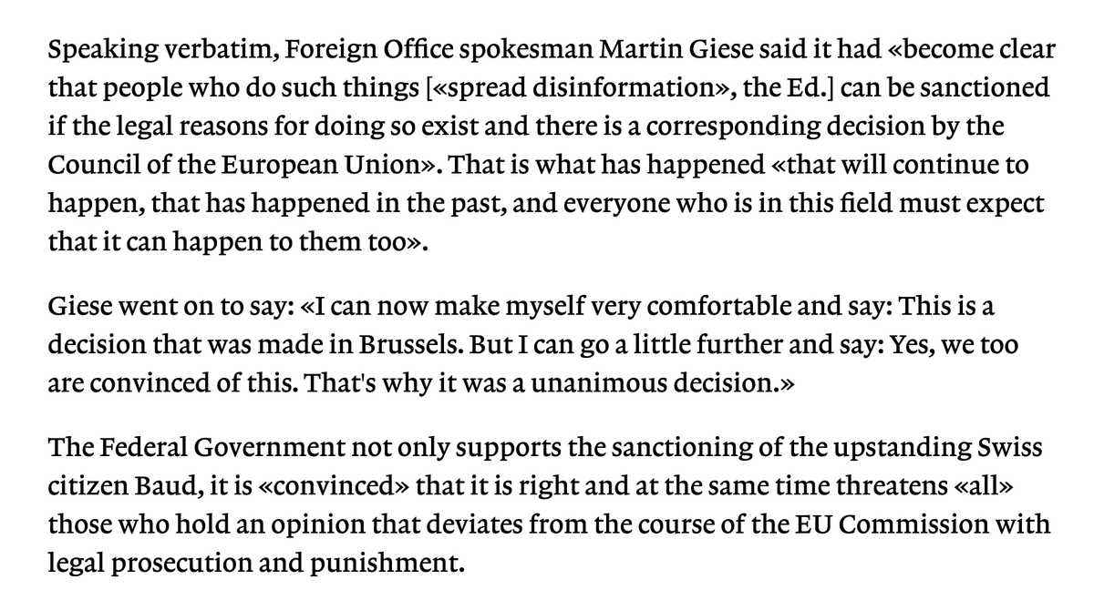 The new EU fascism explained by the German Foreign Office spokesman: