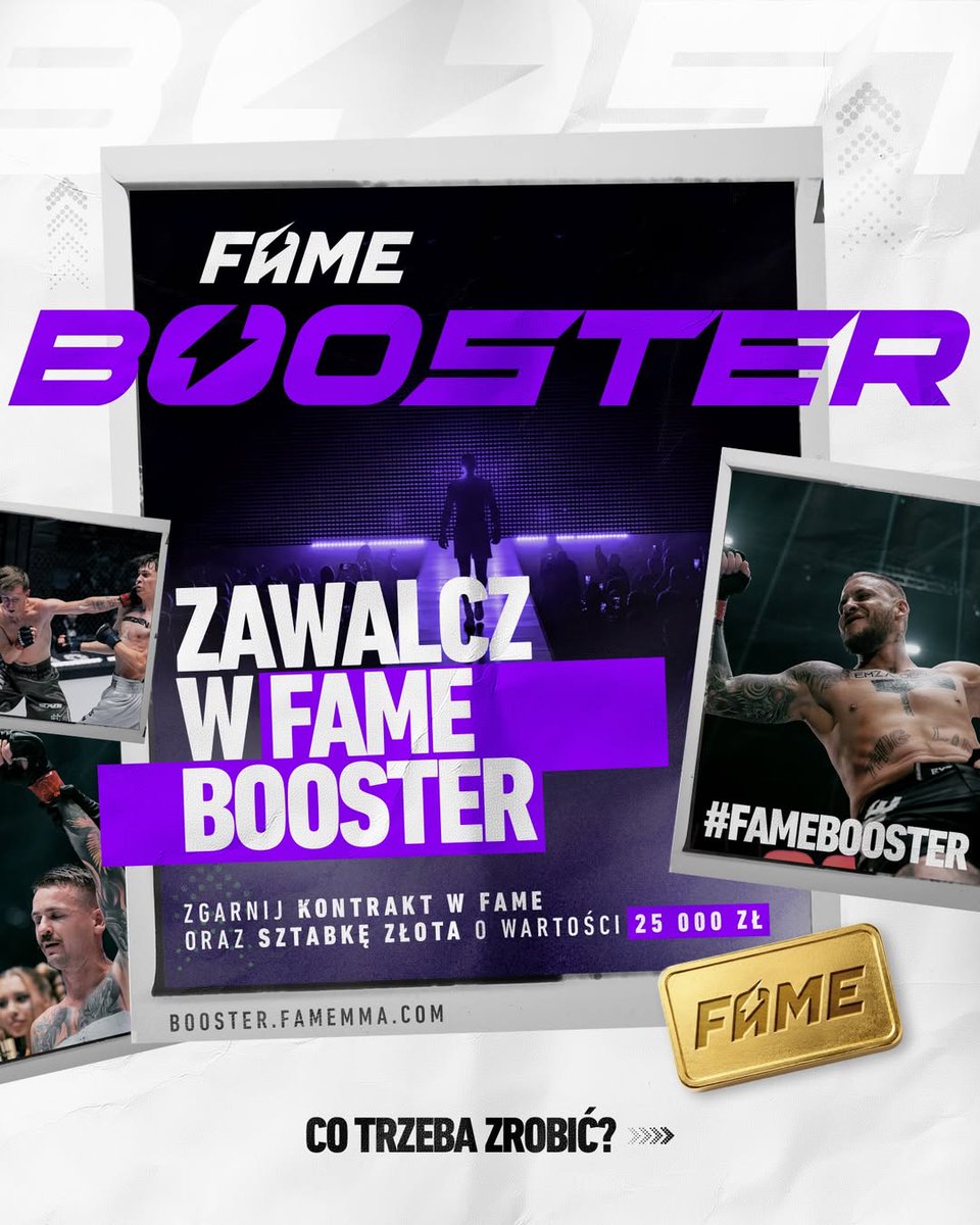 freakfajt's tweet photo. Weź udział w FAME BOOSTER i powalcz o złoto oraz kontrakt z FAME! 🔥  
Nagraj TikToka z przedstawieniem siebie, dodaj #FAMEBOOSTER i wypełnij formularz na https://t.co/3OP5VD8sNu.  
Najciekawsze osoby dostaną szansę wejścia do FAME 😎

#famemma https://t.co/lmlfOQzG3X