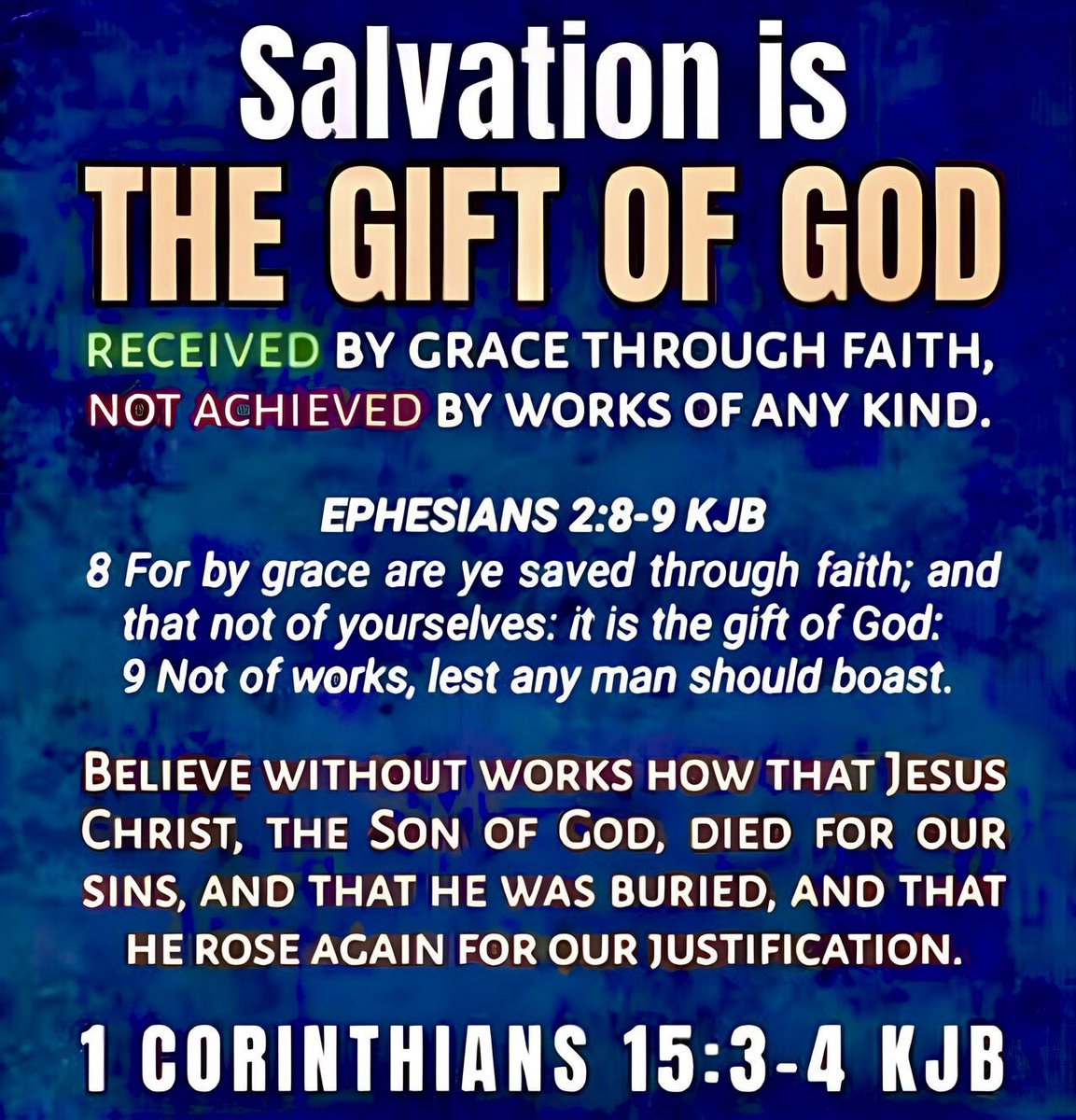 HisBloodSaves's tweet image. By His grace through my faith in the Gospel of Christ alone. JESUS did all the work. The moment I trusted in what He did for me on the cross I received the free gift of eternal life and was sealed with the Holy Spirit of Promise.