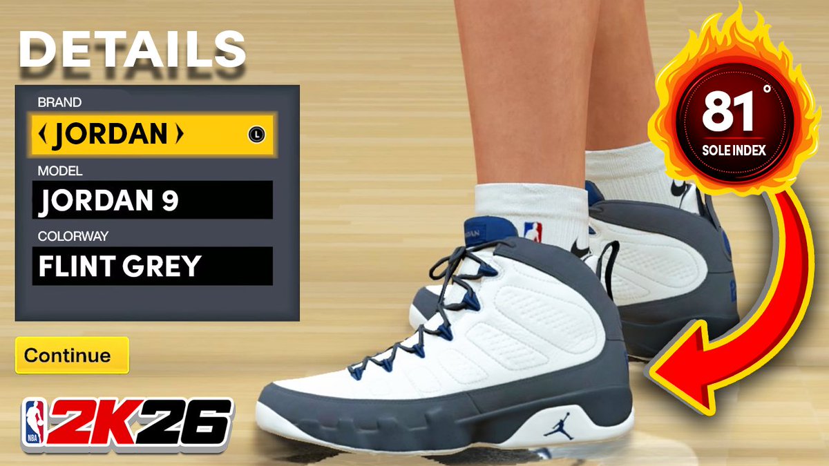 🧪 New Shoe Drop 🧪

Jordan 9 Flint Grey

youtu.be/xVgZnR5RFBs

#thesolelab #solenation #nba2k26 #nba2k #jordan #jordanbrand #jordan9