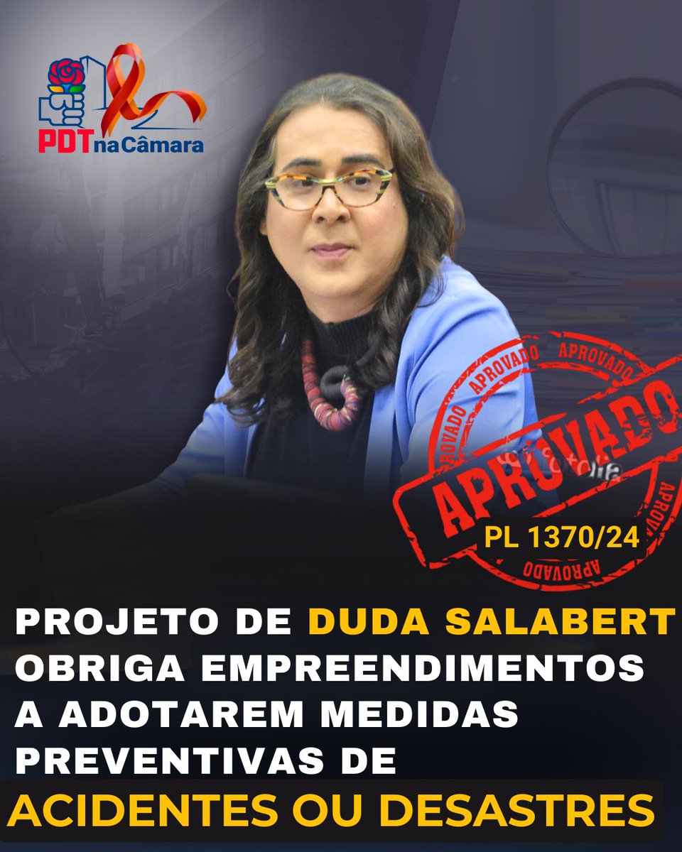 🌎 Comissão de Integração Nacional e Desenvolvimento Regional aprovou o Projeto 1370/24, de <a href="/DudaSalabert/">Duda Salabert</a>, que obriga empreendimentos licenciados ou em licenciamento ambiental a adotarem medidas preventivas e de gestão de riscos, ampliando a proteção contra acidentes e desastres.