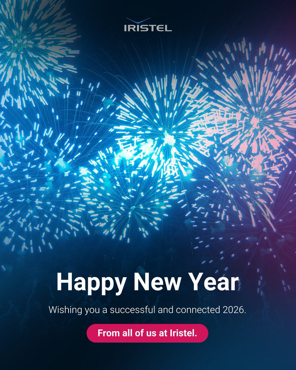 iristel's tweet photo. Happy New Year 🎉

As you step into 2026, we’re here to support you with the reliable, clear, and nationwide communications your organization depends on.

Thank you for trusting Iristel. We look forward to another year of keeping you connected.

Team Iristel

#Iristel https://t.co/Pdp9PuAj7s