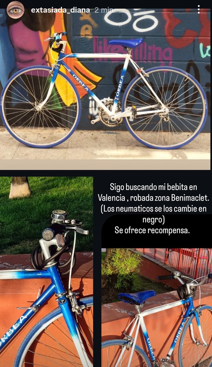 fxckyoumore's tweet image. El finde le robaron la bici a una amiga. Tiene muchísimo valor sentimental, era de un ser querido y la reparó ella junto a su padre, así que le han jodido muchísimo. 
Sí podéis dar RT y comentar la publicación (Por visibilidad) sería de muchísima ayuda.
📍 Valencia.