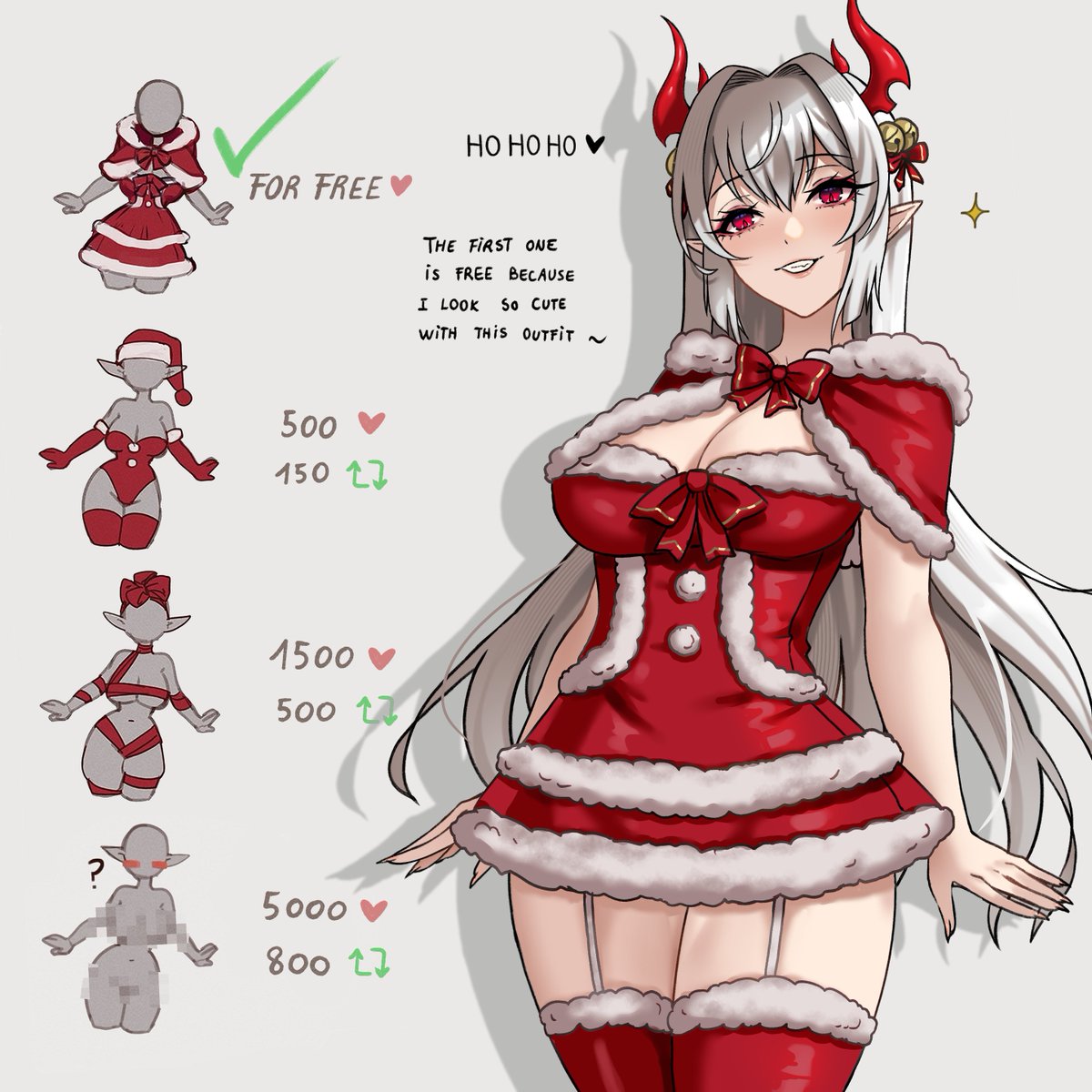 HO HO HO Eirwen is finally here again to show us her cute Christmas outfit, do you like it?  🎀 🐉 ✨
I think we can try to see her with more hot- I mean cute outfits, lets goooo 👀