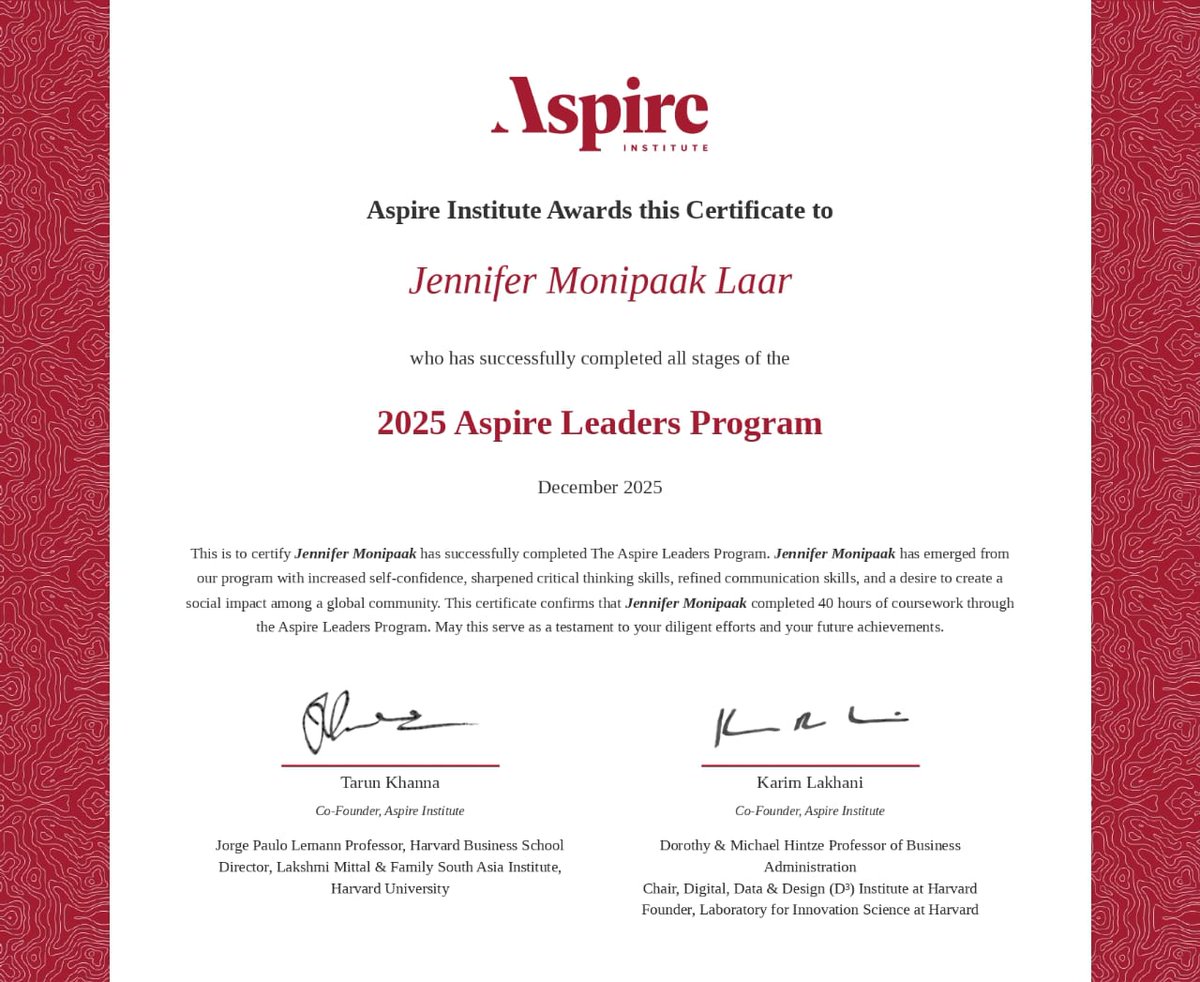 laarmonipaak23's tweet image. Grateful to have completed Modules 1 &amp;amp; 2 of the @aspire_leaders Program, a global leadership journey by the Aspire Institute rooted in a Harvard University initiative. Honored to be selected among 9,988 students worldwide. 
#AspireLeadersProgram 
#AspireInspiresFirstGen