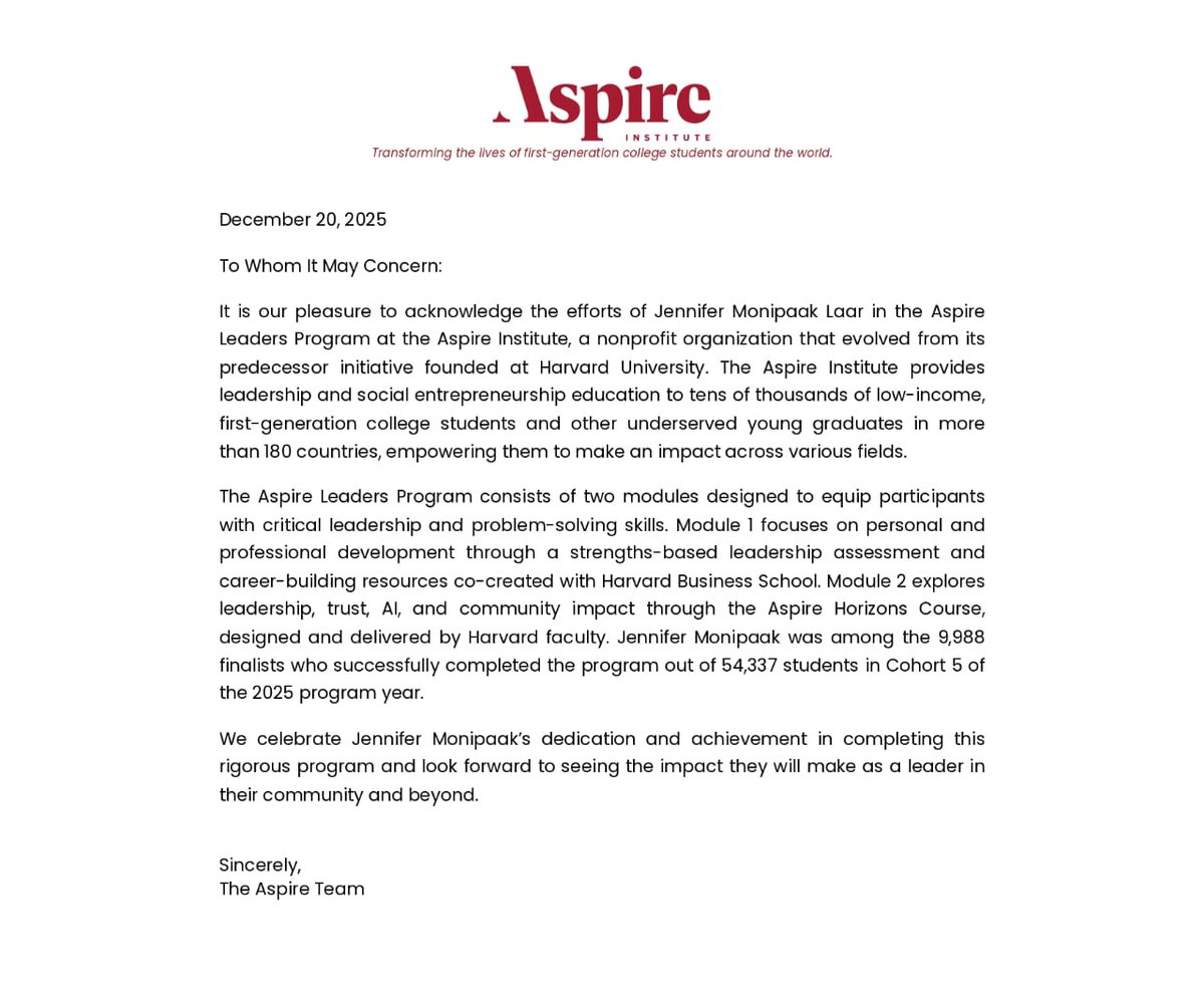 laarmonipaak23's tweet image. Grateful to have completed Modules 1 &amp;amp; 2 of the @aspire_leaders Program, a global leadership journey by the Aspire Institute rooted in a Harvard University initiative. Honored to be selected among 9,988 students worldwide. 
#AspireLeadersProgram 
#AspireInspiresFirstGen