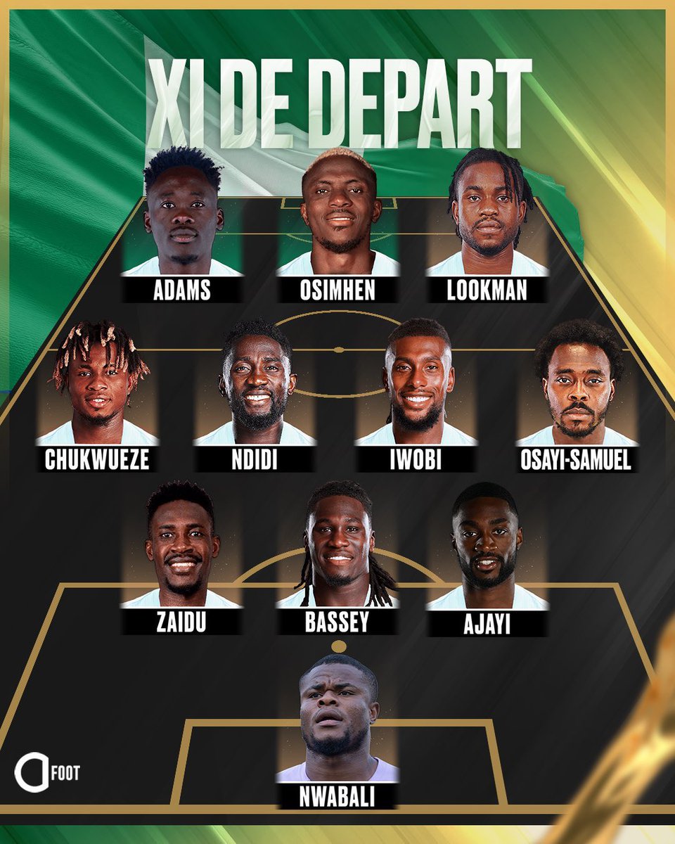 تشكيلة رعب لـ #نيجيريا 🔥ضد تنزانيا