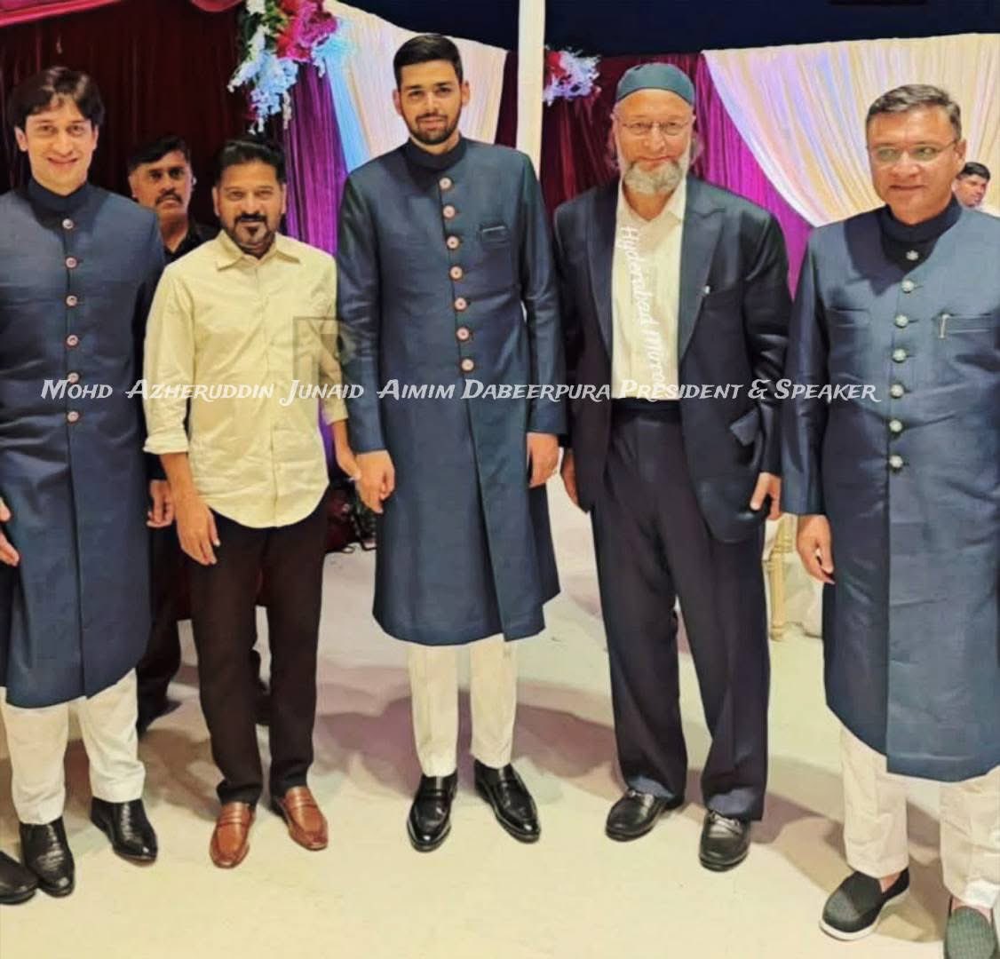 APuranapool's tweet photo. Qayad E Mohtaram
Janab Barrister @asadowaisi Sahab Ko Beti Ki Shadi Bohat Mubarak

@highlight #AsaduddinOwaisi #AkbaruddinOwaisi #SultanSalahuddinOwaisi  #owaisibrothers  #marriageceremony #daughter https://t.co/T25lP1Cuf6