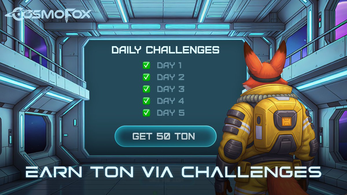 CosmoFoxGame's tweet photo. Daily Challenges are live β‘
Complete tasks β enter the daily prize pool
Up to 50 TON π https://t.co/MIwBAU9QXP