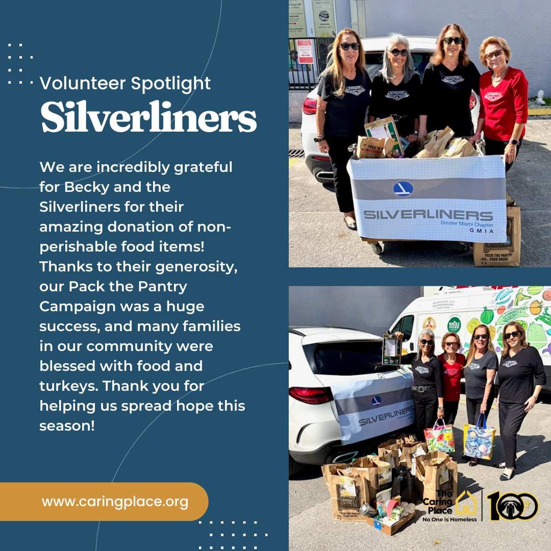 No1isHomeless's tweet image. We are incredibly grateful for Becky and the Silverliners for their amazing donation of non-perishable food items! Thanks to their generosity, our Pack the Pantry Campaign was a huge success, and many families in our community were blessed with food and turkeys.