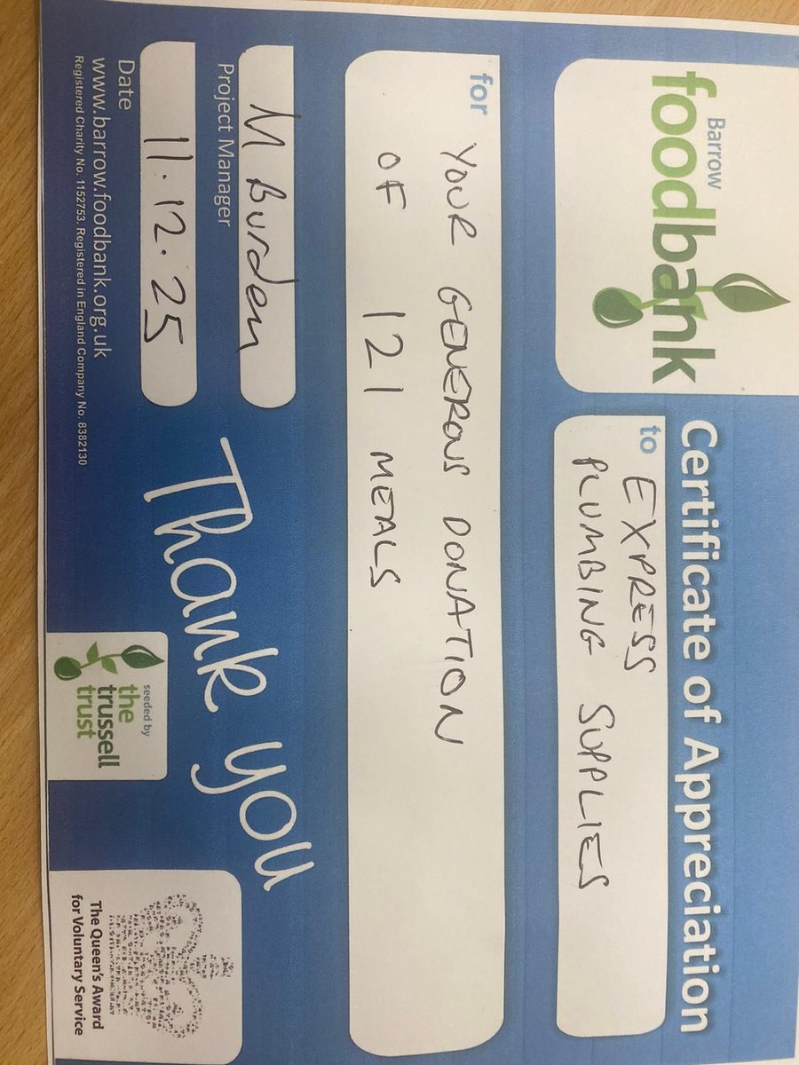 At EPS, we are thrilled to once again bring festive joy by supporting a charitable cause across all our locations! 🎅🎁
This year, our fourth outstanding charity partner is Barrow Foodbank.
Please consider contributing to this fantastic initiative here: barrow.foodbank.org.uk/give-help/dona…