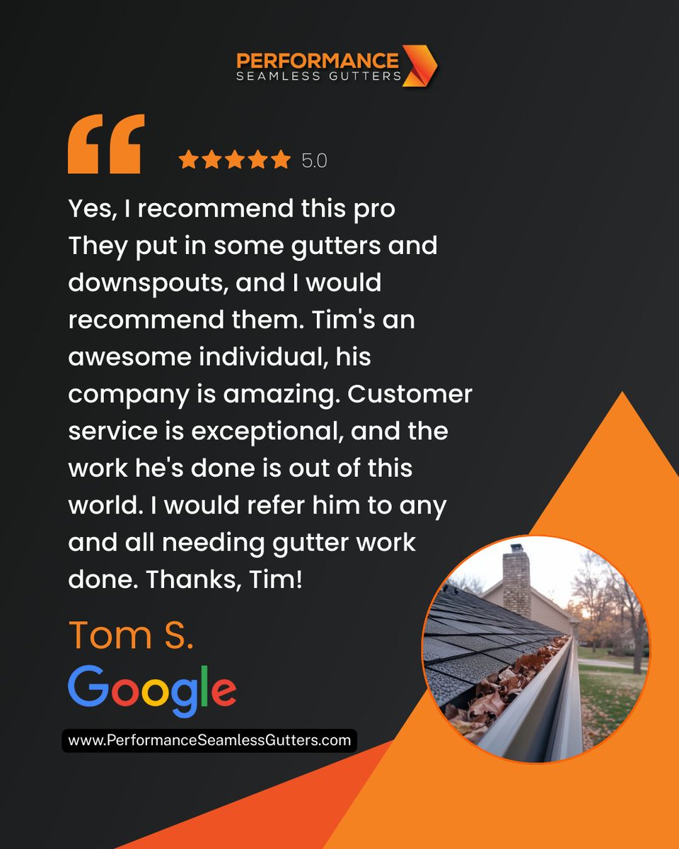 psgutters_pa's tweet image. ⭐⭐⭐⭐⭐ "Out of this world!" Tom S. got exceptional service and quality gutters. 24+ years delivering results that exceed expectations. Call (724) 316-9796! #PerformanceSeamlessGutters #FiveStarService #PAGutters