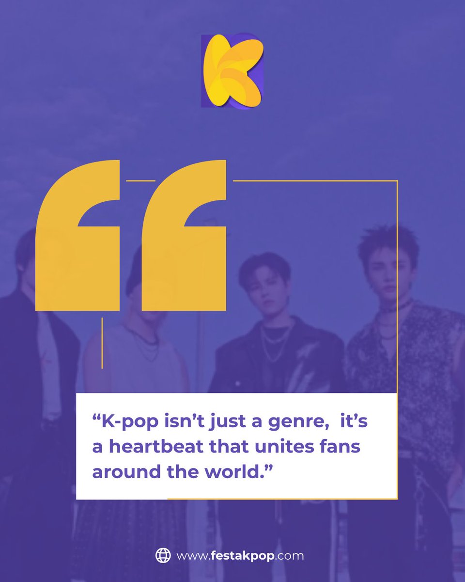 festa_kpop's tweet image. “K-pop isn’t just a genre,
🎧 it’s a heartbeat that unites fans around the world.” 🌎❤️

#KpopQuote #KpopUnity #StrayKidsQuote #SKZFamily #KpopFeels #FestaKpop #StayConnected #KpopPower #KpopLove #KpopBond