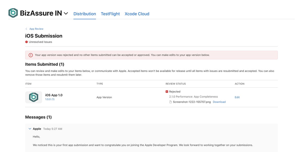 Received a rejection on my first iOS app review. 
Not disappointed at all, feels like a win since this is my first attempt at iOS development. 

Will fix and resubmit.