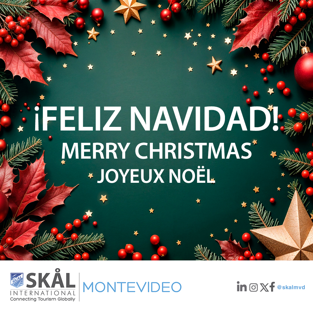 skalmvd's tweet photo. Queridos Skalegas! En estos días de encuentro con los seres queridos quiero enviarles mis mejores deseos de que la armonía, la fraternidad y la unidad nos cobijen y tengamos una Navidad con los mejores valores Skal! Feliz Navidad para todos!
Skal! Skal! Skal! 🎄 https://t.co/MxszT9cHZn