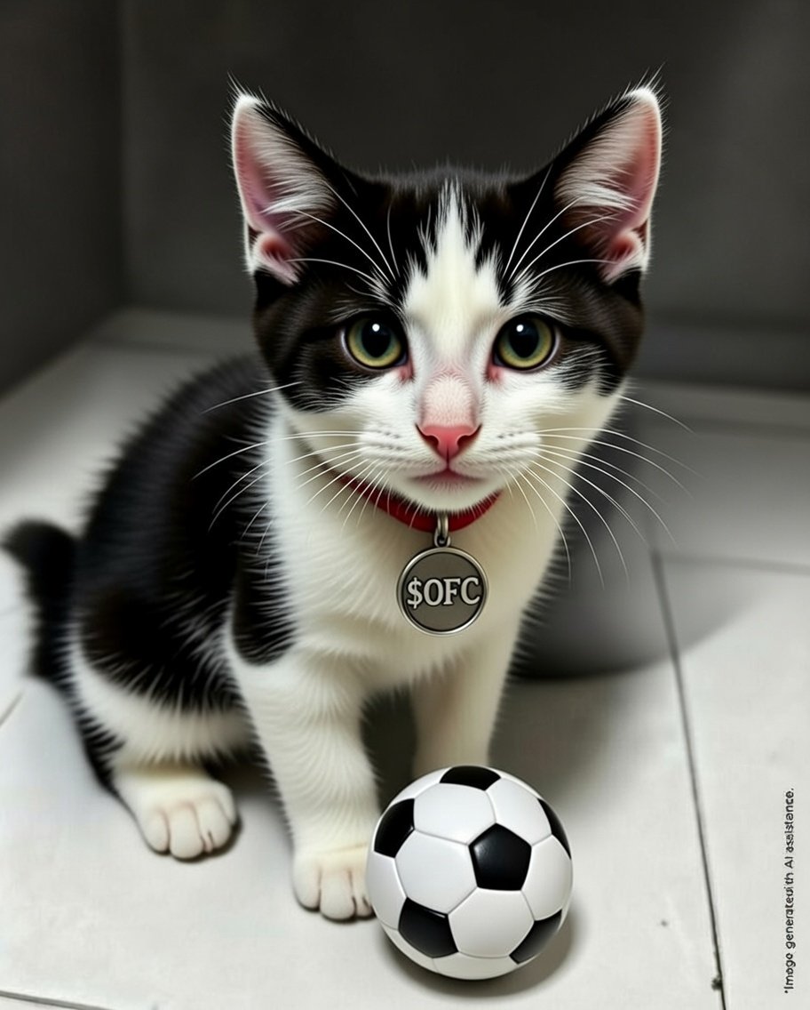 Gm $OFC fans 🎁

Make your notification 🚨 on announcement coming 👀

Did you ever see a cat playing football ⚽ ? 
How was the picture 🖼️?