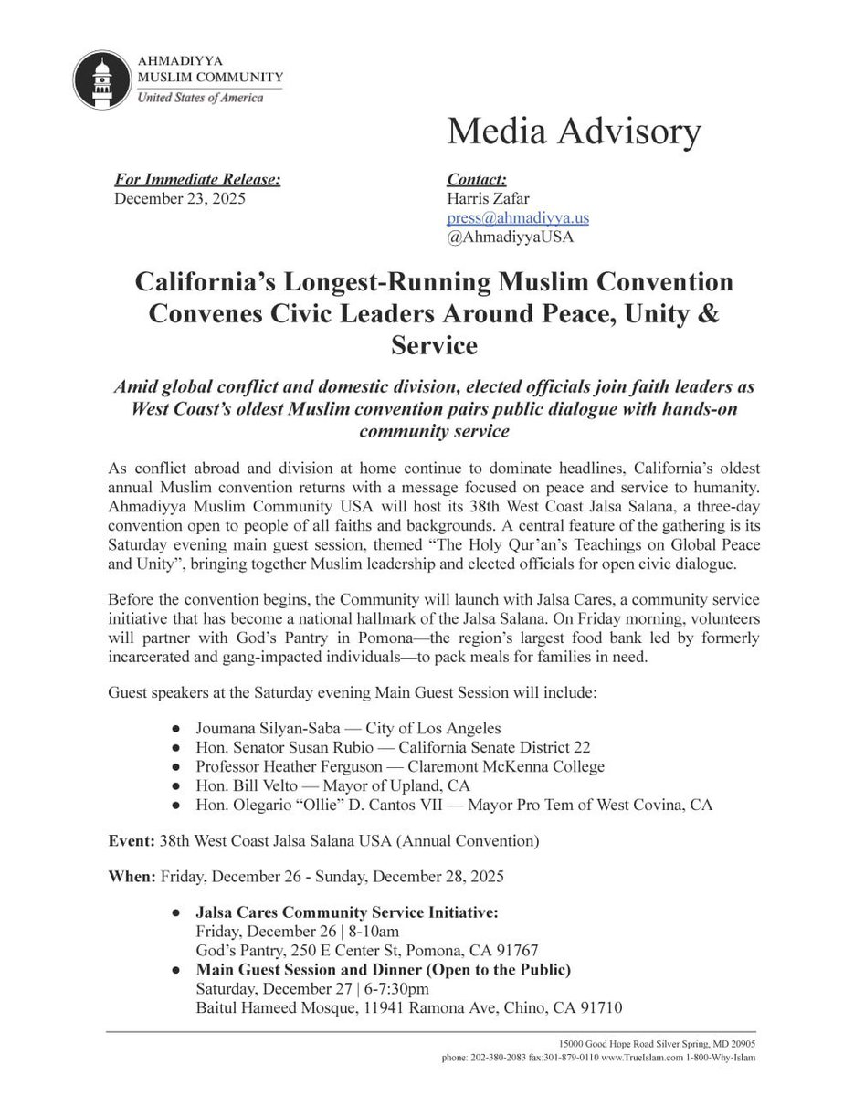 Ahmadiyya Press USA tweet media