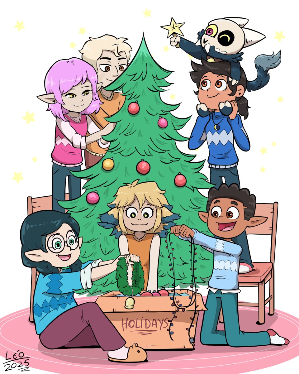 LeoDrawingstuff's tweet photo. Inspired by Dana recent posts on her socials. It's so cool to see her post TOH stuff again...

#TOH #theowlhouse #theowlhousefanart #digitalart #illustration #christmas #fanart https://t.co/BlbltlgaAz