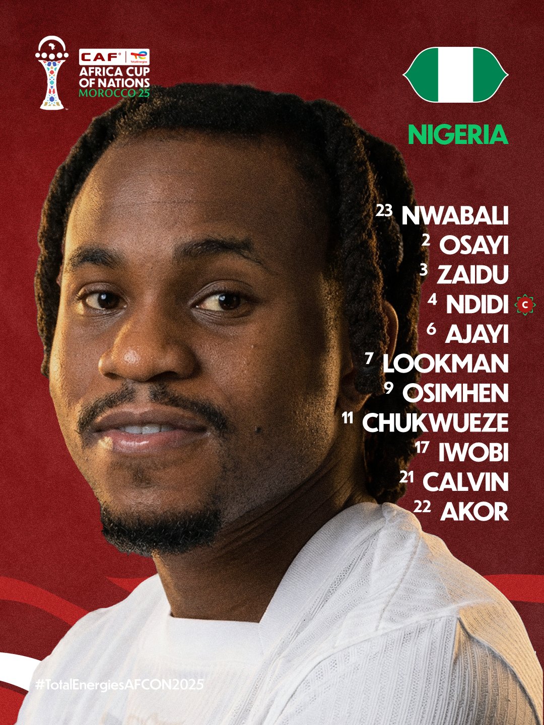 التشكيل الأساسي نيجيريا تنزانيا نيجيريا تنزانيا | #كأس_أمم_أفريقيا 