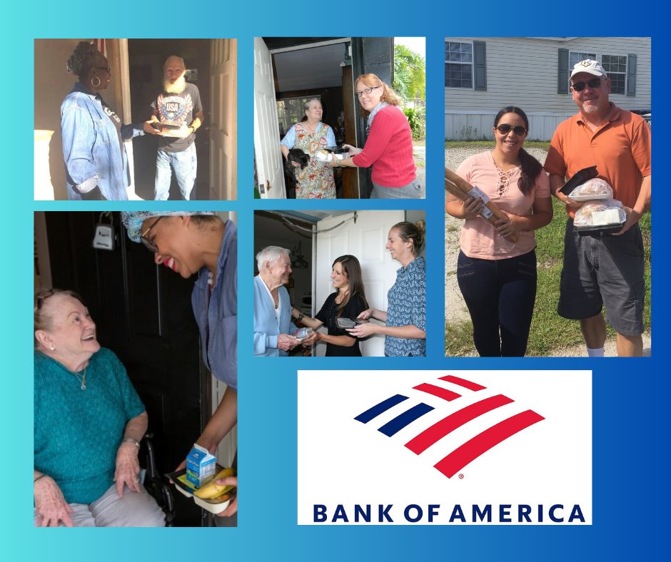 Our thanks to <a href="/BankofAmerica/">Bank of America</a> for their generous $10,000 grant in support of our Meals on Wheels Program. These funds will ensure seniors are well fed and cared for, not just during the holidays but into the coming year providing over 1,000 meals to seniors in need.