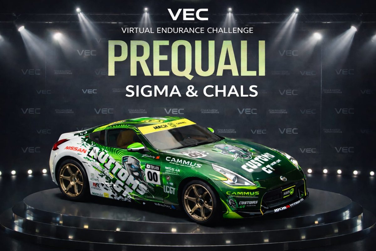 #DiaDePreQ

🏆 VEC <a href="/Mach25Gaming/">Mach25 Gaming</a>

🕹GT7
🛣 Willow Springs

👤 <a href="/ISigmaVK/">CGT_Sigma</a>
👤 <a href="/Chals_Jul/">Chals</a>
🚘 Nissan 350z
🖌 <a href="/Rikyracing2/">Rikyracing</a>

⏰️ 22:00
📺youtube.com/@Mach25Gaming