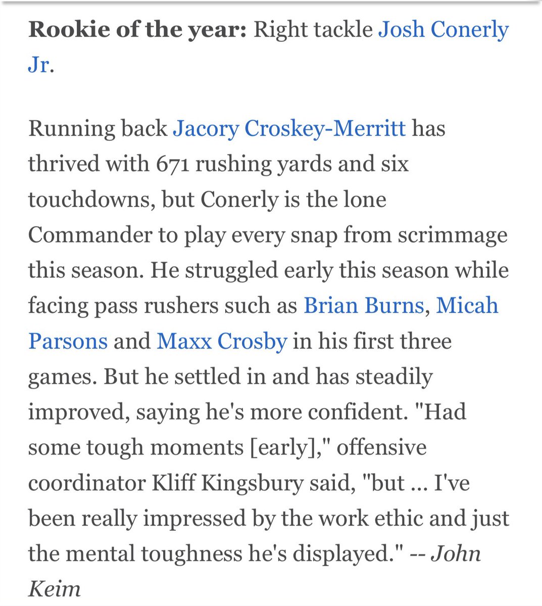 TFerg, Harmon and Conerly tagged by ESPN as the top Rookie on each of their respective teams