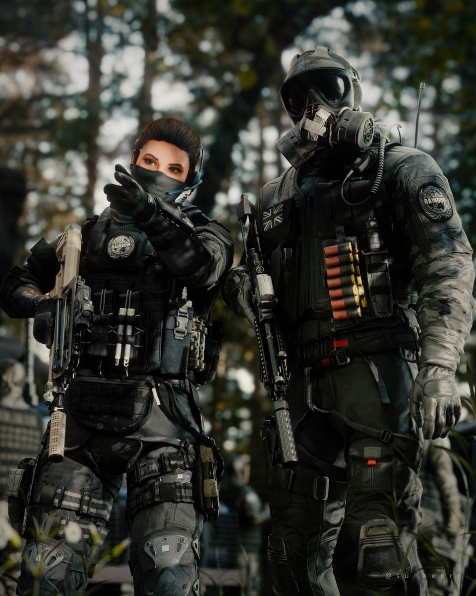 sunkenrr's tweet image. "Mute and Twitch"

"Compound’s just up ahead. Caveira and Glaz are already in position."

My own little take on Mute, I hope you guys like it...
Also 10 years of Siege man, what a ride.

#R6S #RainbowSixSiegeX #b3d