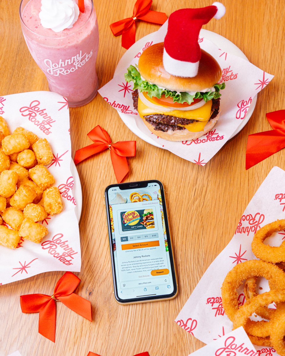 Sleigh the gifting game this year 🛷😉 Snag yours today here! johnnyrockets.com/gift-cards/