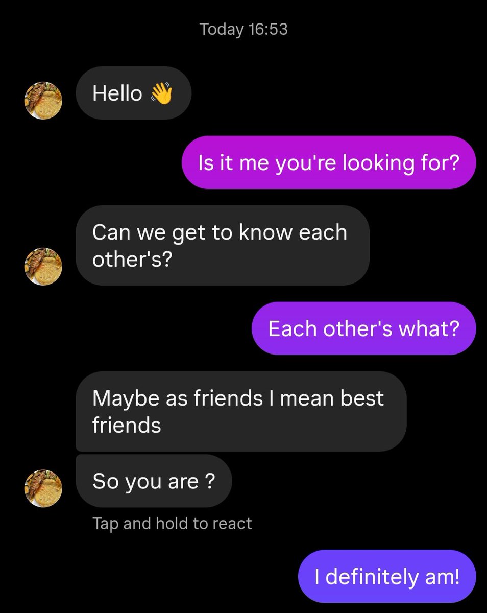 Zo'n boeiende conversatie op Instagram toch weer daarnet