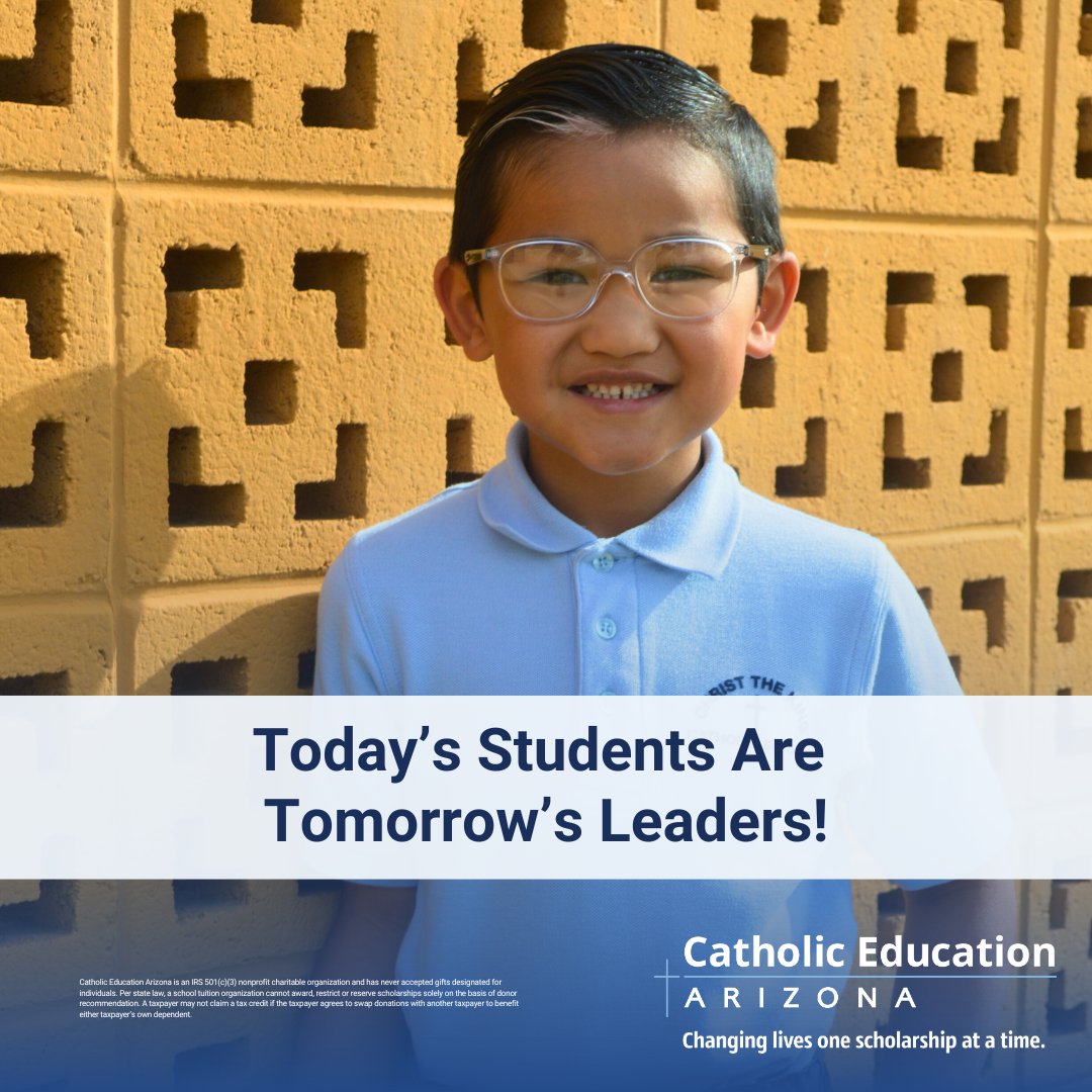 A Catholic education is a gift for life. To learn how you can create future leaders with your tax credit, visit catholiceducationarizona.org/individuals/ Tax Year 2025 credits can be contributed through April 15, 2026. 
#CatholicEducationArizona #Arizona #CatholicEducation #Scholarships