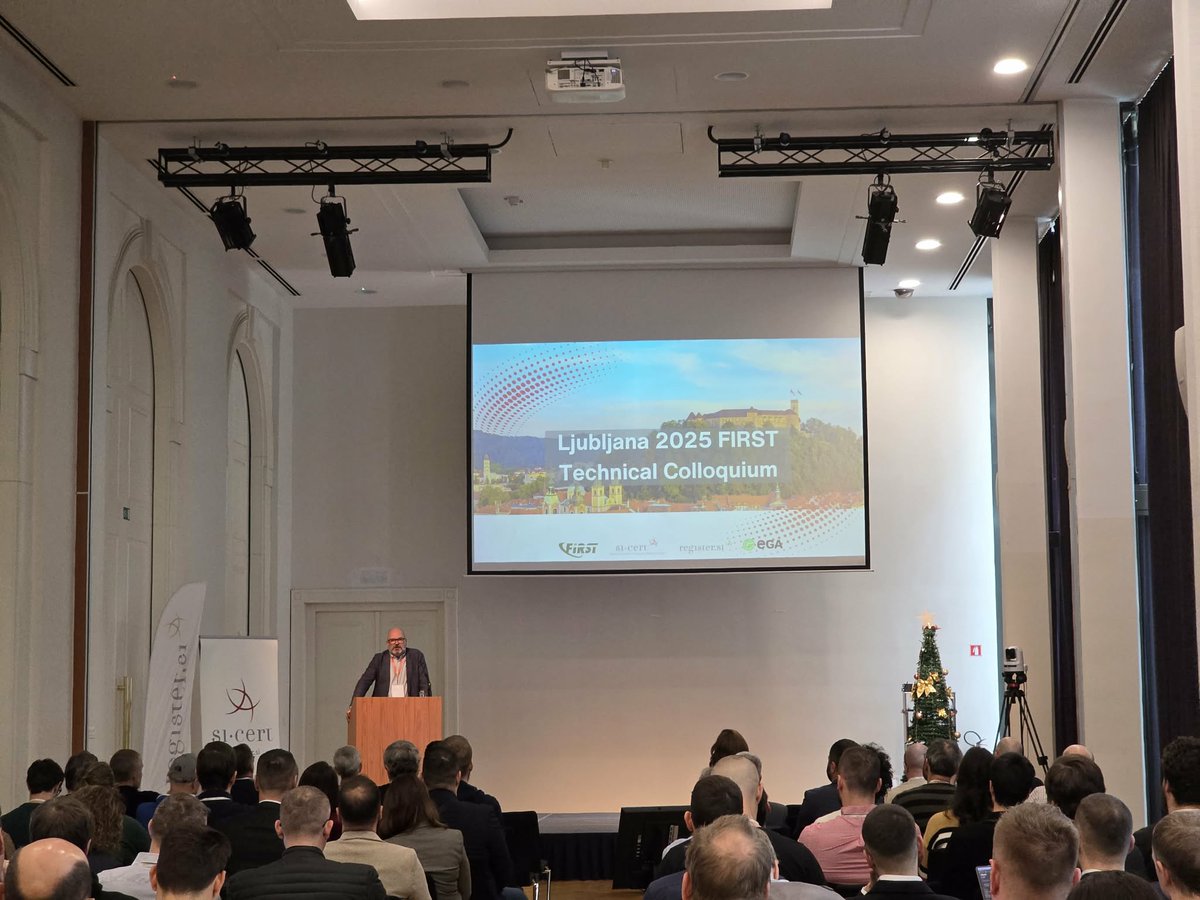 FIRSTdotOrg's tweet image. 🎉 That’s a wrap on the Ljubljana 2025 FIRST #TechnicalColloquium! 123 cybersecurity professionals from 21 countries came together for two days of deep technical exchange and hands-on workshops, hosted by SI-CERT and Register.si (ARNES).