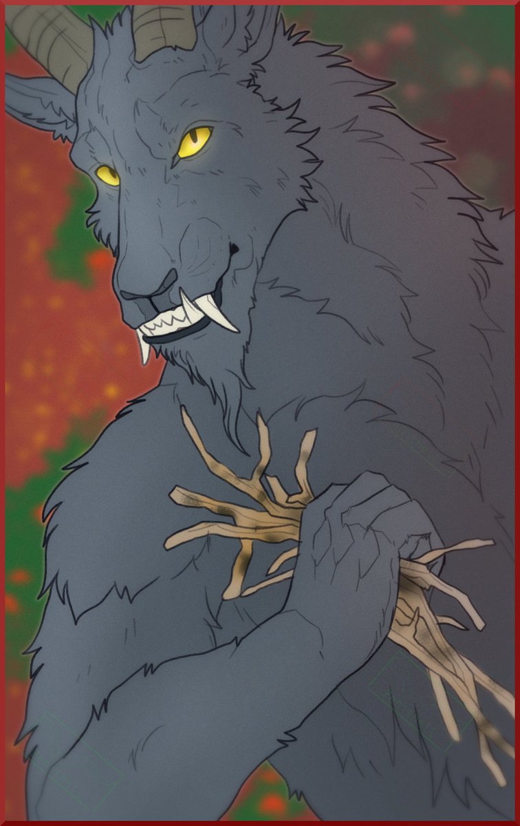 Everyone is getting birch this year.
A blessed and Merry Christmas to everyone. May you all have a good day.
Yes, I wanted to draw a stylized Krampus for the day, I'm sorry.