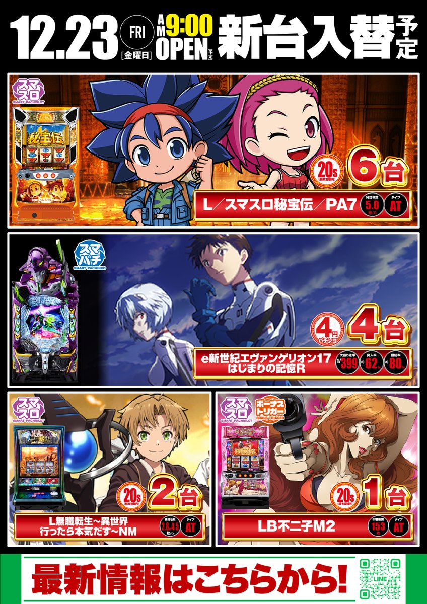 L秘宝伝・最新エヴァ絶賛稼働中！ 最新台を打つなら456台スロット専門