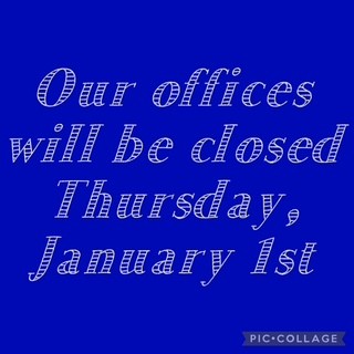 Jones_Group_Ins's tweet photo. Our offices will be closed Thursday, January 1st for New Year's Day! https://t.co/zT7ERtagyO