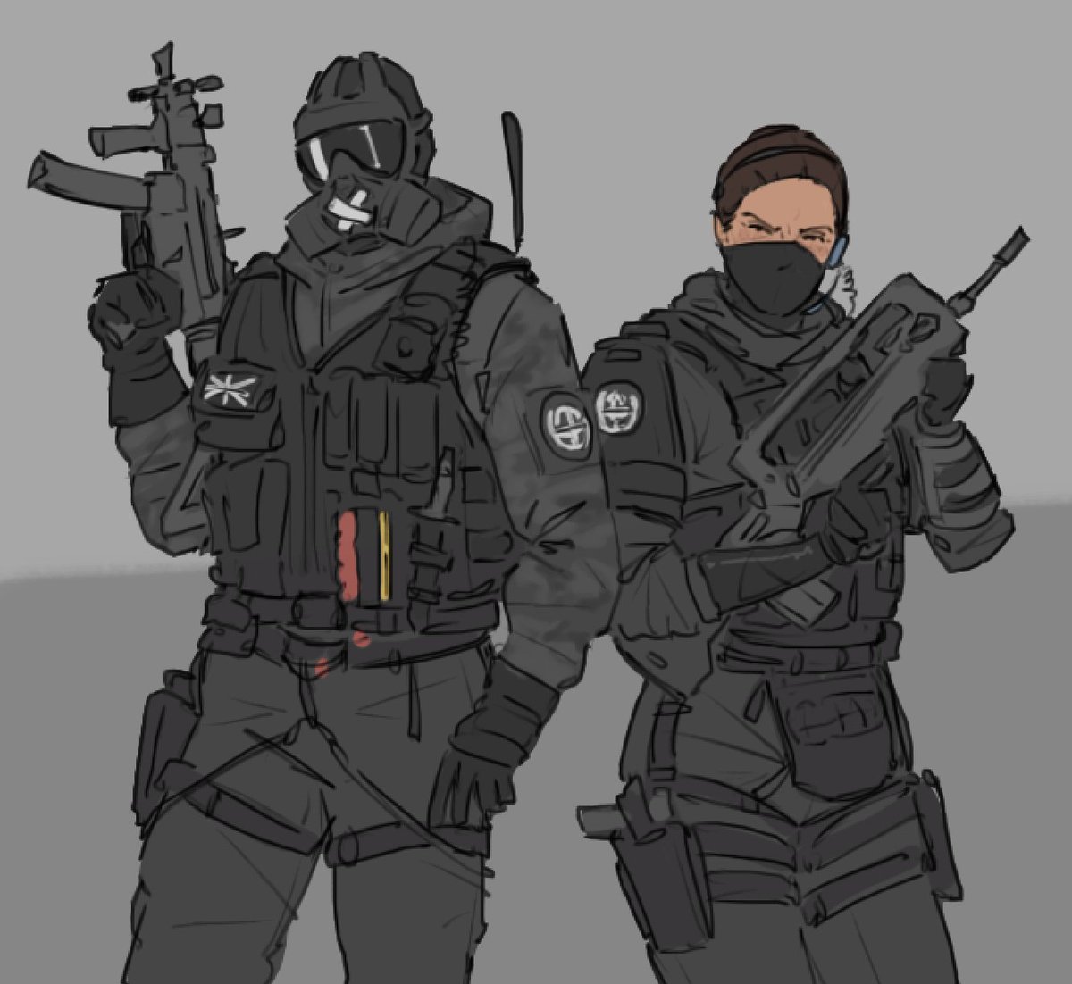 utterfilthmate's tweet image. Drew a couple of RM Sunky's awesome tacticool op designs.

Please, go give 'em some love 🙏