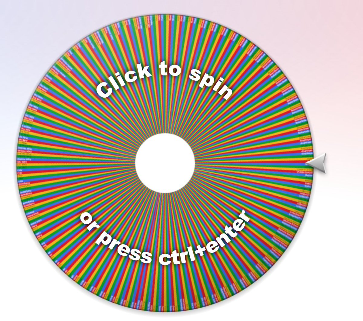 This is the WHEEL so far.....