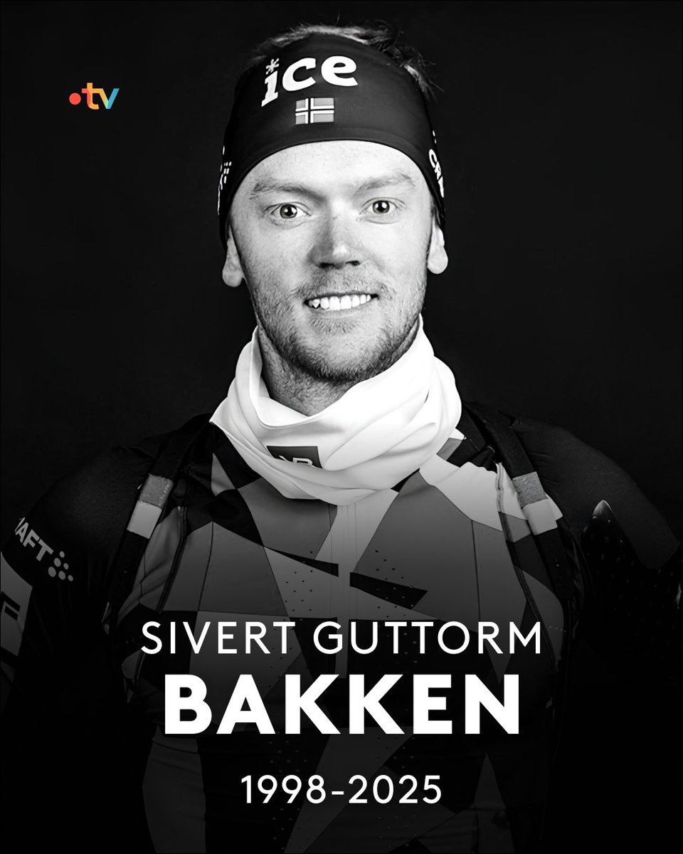 francetvsport's tweet photo. ❄️ #Biathlon | 🕊️ Le monde du biathlon est en deuil : Sivert Guttorm Bakken (27 ans) est décédé.

⚫ Le Norvégien a été retrouvé inanimé dans sa chambre d’hôtel en Italie, quelques jours après l’étape de Coupe du monde au Grand-Bornand à laquelle il avait participé. https://t.co/LHmteqpdH3