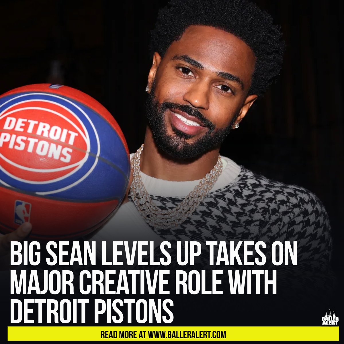 balleralert's tweet photo. Big Sean is adding another major title to his resume. The Detroit native has been named Creative Director of Global Experience for the Detroit Pistons, expanding his role in how the franchise blends basketball and culture. In the new position, Big Sean will help shape global fan engagement, creative storytelling, and community driven projects while keeping Detroit at the center. The move builds on his previous work with the team and signals a bigger push to take Detroit Basketball global.
Full story: https://t.co/eKjzugYF4v