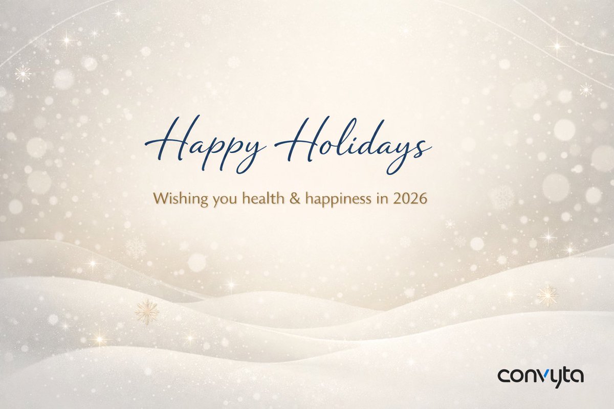 Happy Holidays from all of us at Convyta Partners. 

Thank you for your trust and support throughout 2025 — it truly means a great deal to us. We wish you a joyful holiday season and a new year filled with health, happiness, and success in 2026.

If you haven’t already, be sure