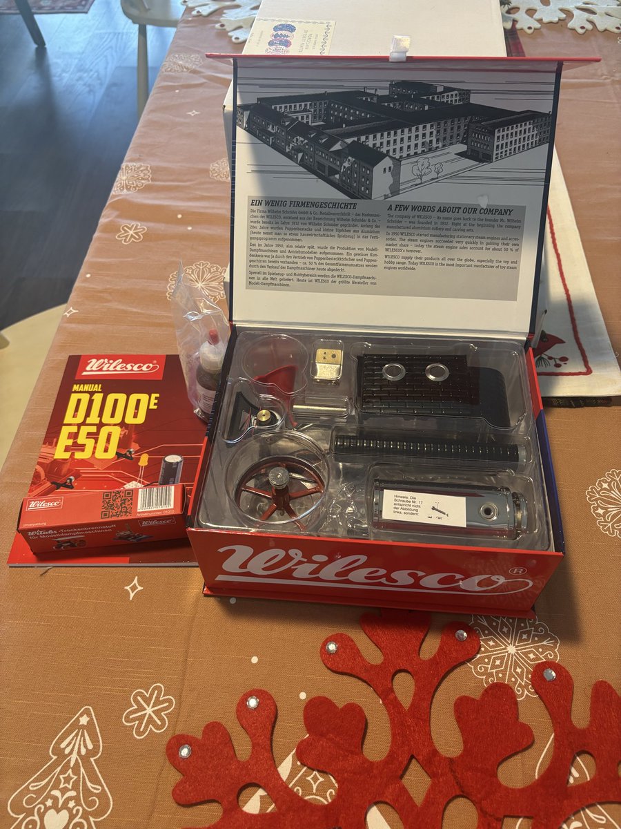 A December birthday means my Christmas project with the sprogs will be building our first (Wilesco) steam engine together!