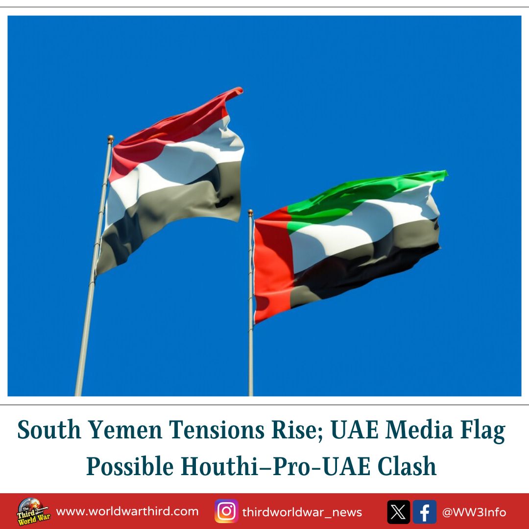 WW3Info's tweet image. #WW3: #UAE-backed #STC takes control of South #Yemen, sparking fears of Iran-linked #Houthi invasion. Houthis reportedly advancing south as STC vows to topple Houthi regime. 10 UN staff kidnapped by Houthis amid growing conflict fears. Tensions escalate over strategic Aden port.