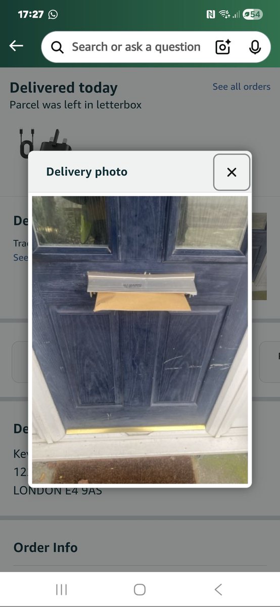 Great job <a href="/AmazonUK/">Amazon.co.uk</a> 

That's a great place to leave a package,isnt it?

Would you be shocked if I said the package was gone by the time I got home FOUR HOURS later?